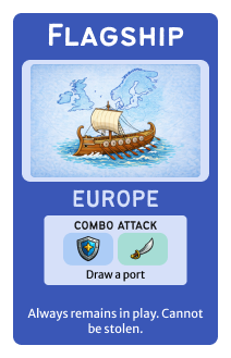 Flagship card: Europe. Flagships can never be stolen or destroyed
